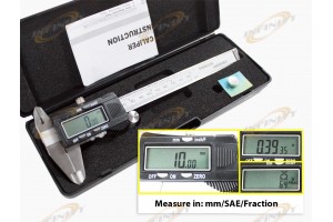 6" Digital Electronic Gauge Vernier Caliper 150mm Micrometer MM SAE FRACTION 3-1